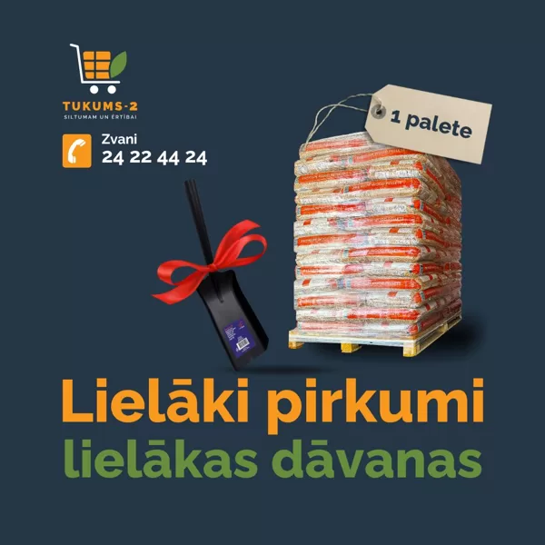 Pērc vienu paleti, dāvanā lāpstiņa.